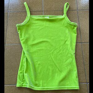 Brat Green Velour Tank Top